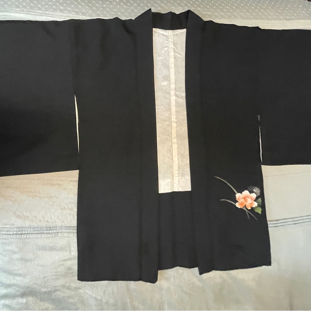 Vintage Kimono Hoari Jacket  Handpainted Silk 100% - Picture 3 of 7